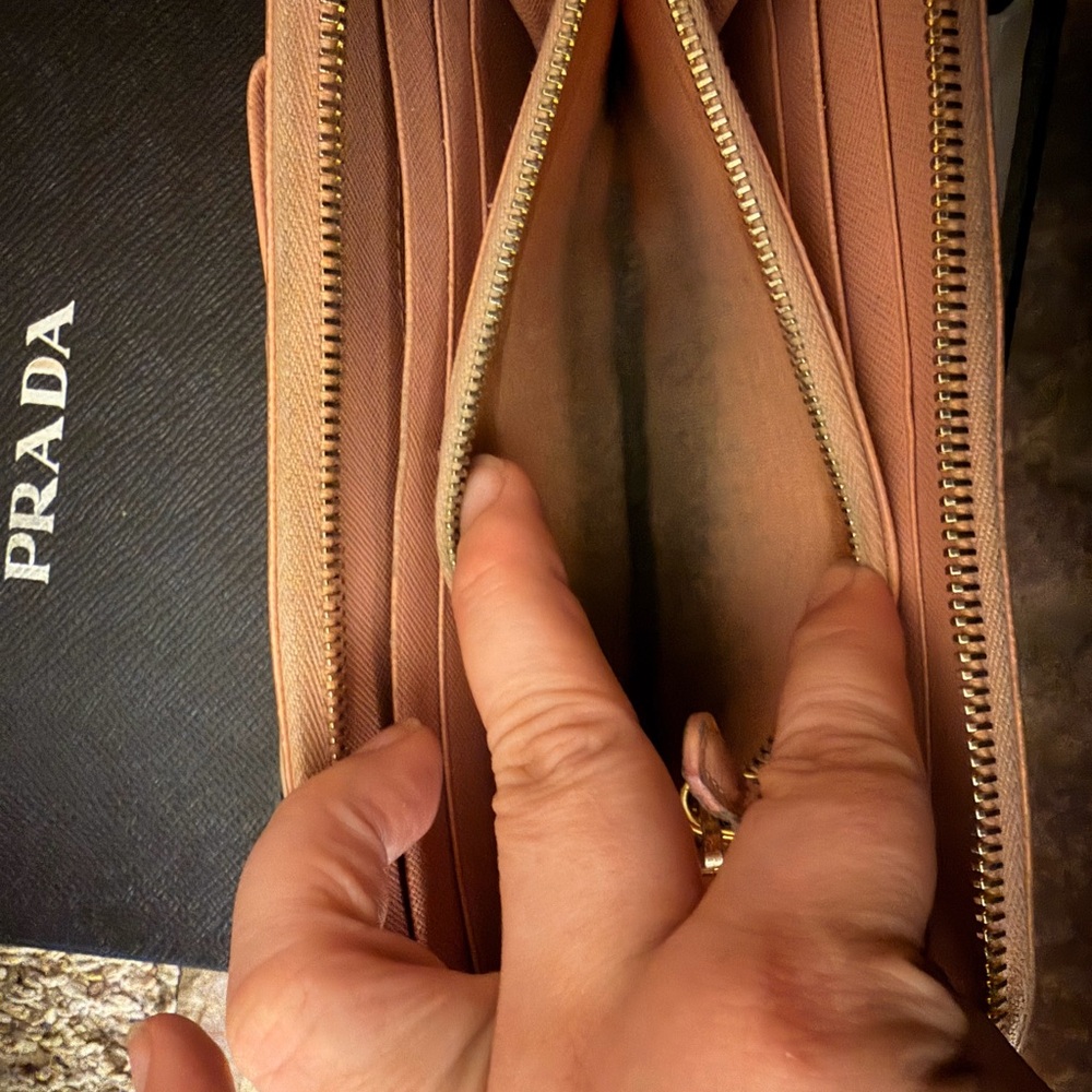 Prada Coral Wallet with Bow Accent - Picture 10 of 10